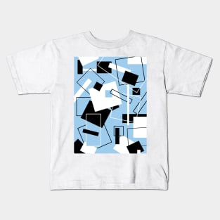 Black White & Blue 60's Style Kids T-Shirt
